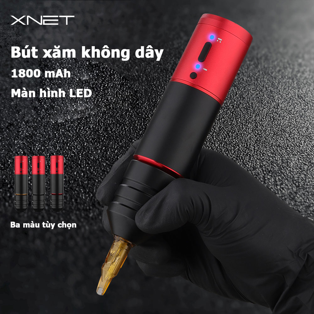 Xnet máy xăm bút không dây màn hình kỹ thuật số 2000mah máy xăm bút quay chuyên nghiệp thiết bị xăm
