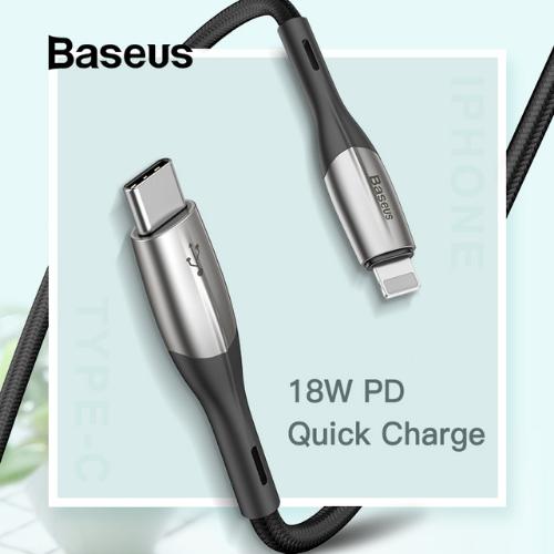 Cáp sạc siêu bền Baseus  sạc siêu nhanh công xuất 18W PD Cáp USB Type C to IP Dùng Cho Iphone 5 đến iphone 11 pro cho ipad, macbook
