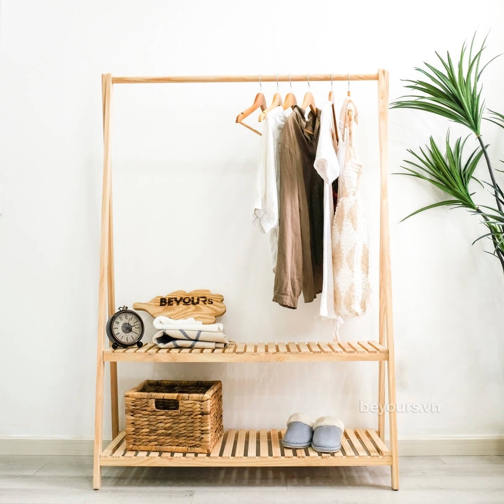 ♂✾♈ 💟MIỄN SHIP💟 Kệ Treo Quần Áo Chữ A - Giá Treo Quần Áo 2 Tầng Gỗ MDF Cao Cấp