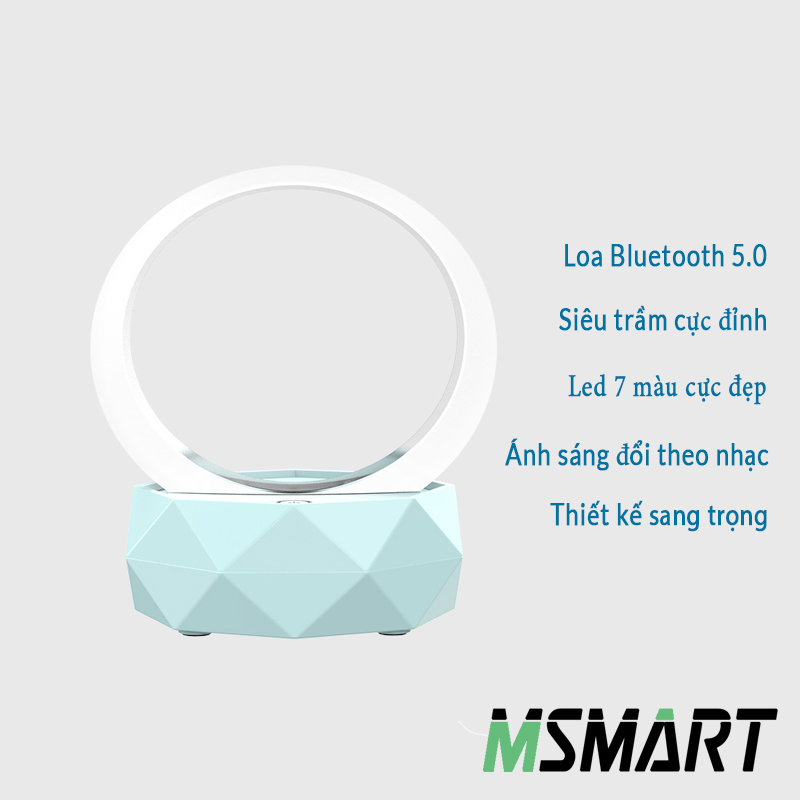 Loa bluetooth mini 5.0 Msmart âm thanh vòm 6D siêu trầm đỉnh cao, kèm led đèn ngủ, led ánh sáng theo điệu  nhạc sang trọng đầy màu sắc, thỏa mãn niềm đam mê âm nhạc
