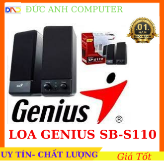 Loa vi tính 2.0 genius sp-s110-âm thanh vượt trội, thiết kế nhỏ gọn, bảo hành 12 tháng
