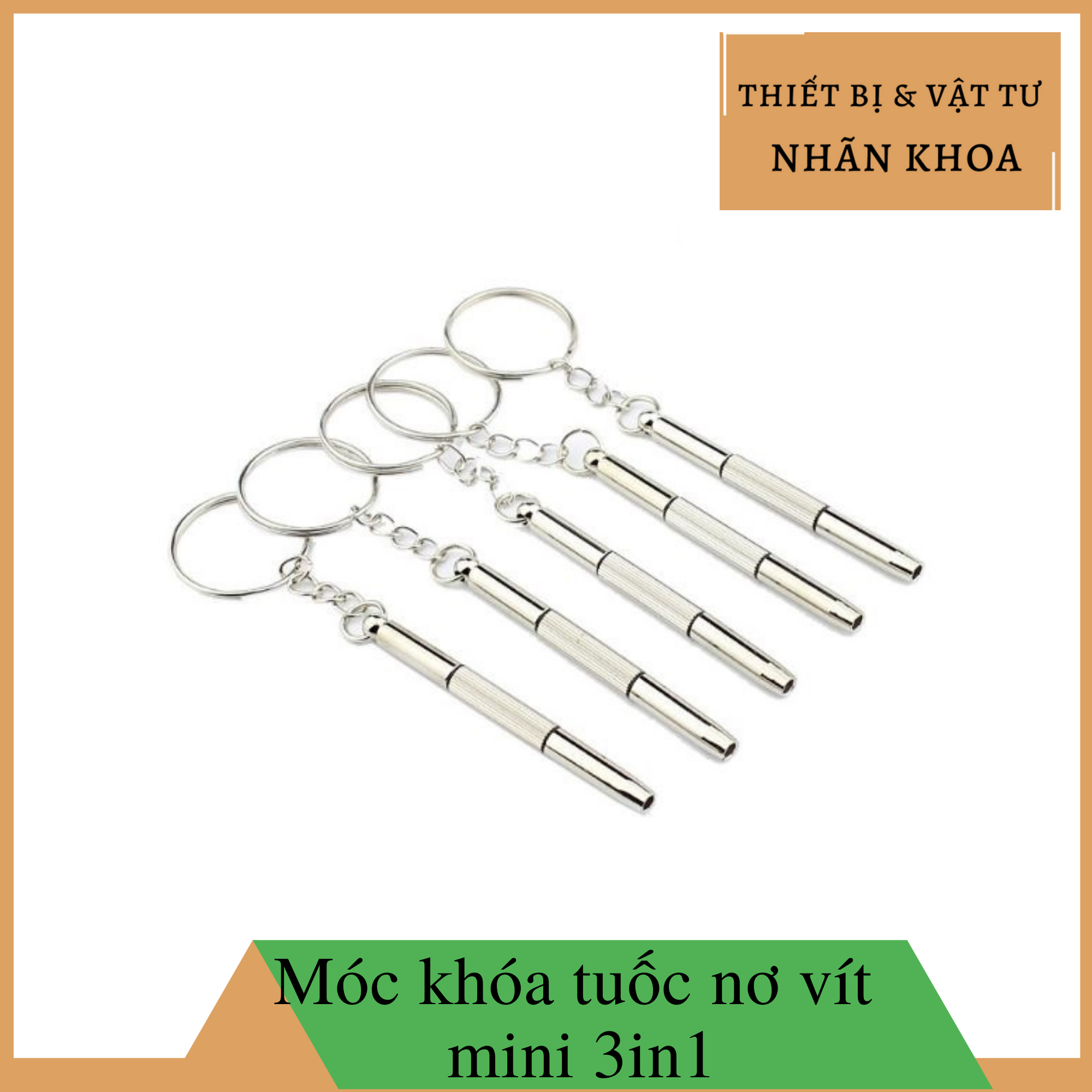 Móc khóa tuốc nơ vít mini 3in1 | Nhỏ gọn | 1 Chiếc