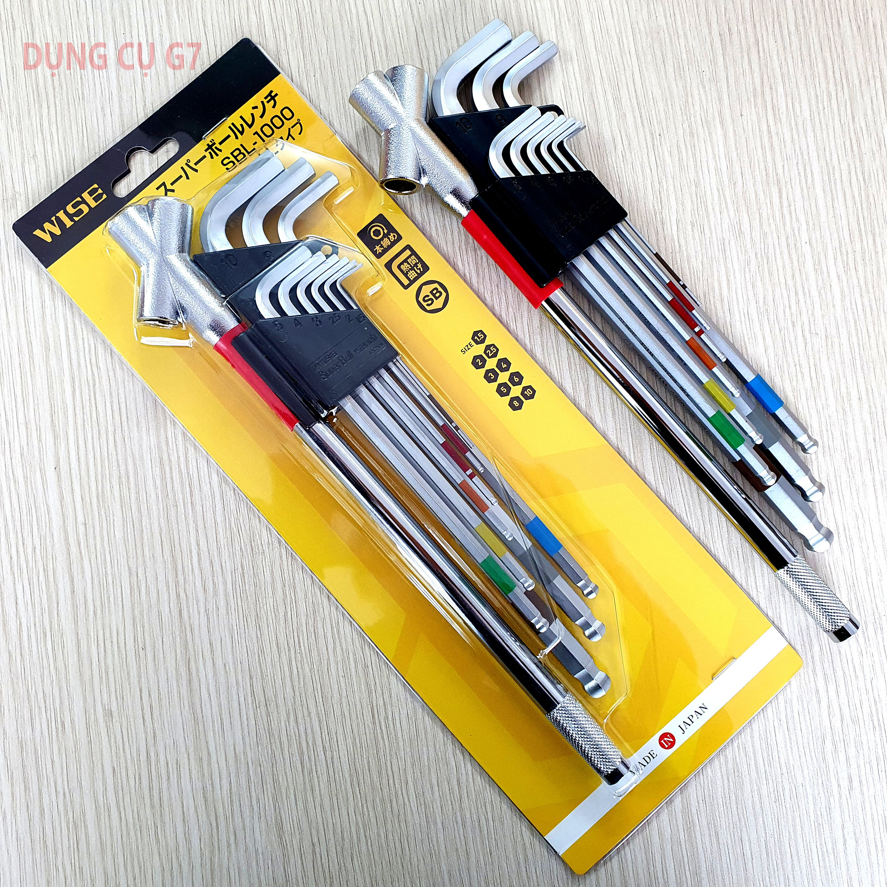 Bộ lục giác wise sbl-1000 kèm tay công - made in japan