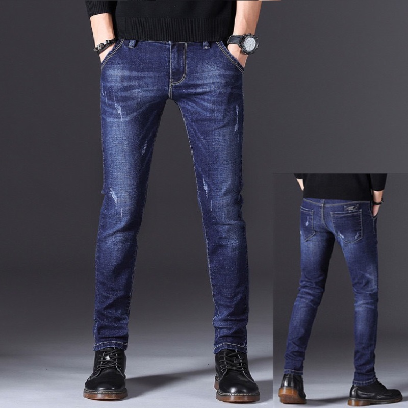 Quần Jean Nam ST 767N XANH WASH BASIC (Có Size Đại) - Quần Jeans Nam Thời Trang Phong Cách Đơn Giản - Siêu Thị Online 247 - 012