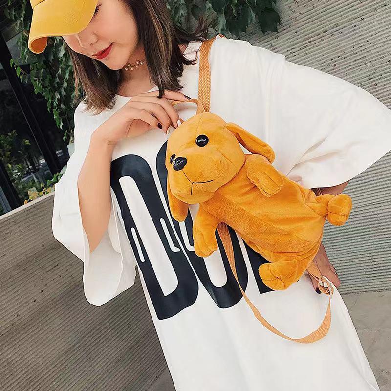 Balo hình con chó, ba lô hình thú bông siêu dễ thương đáng yêu cho bé