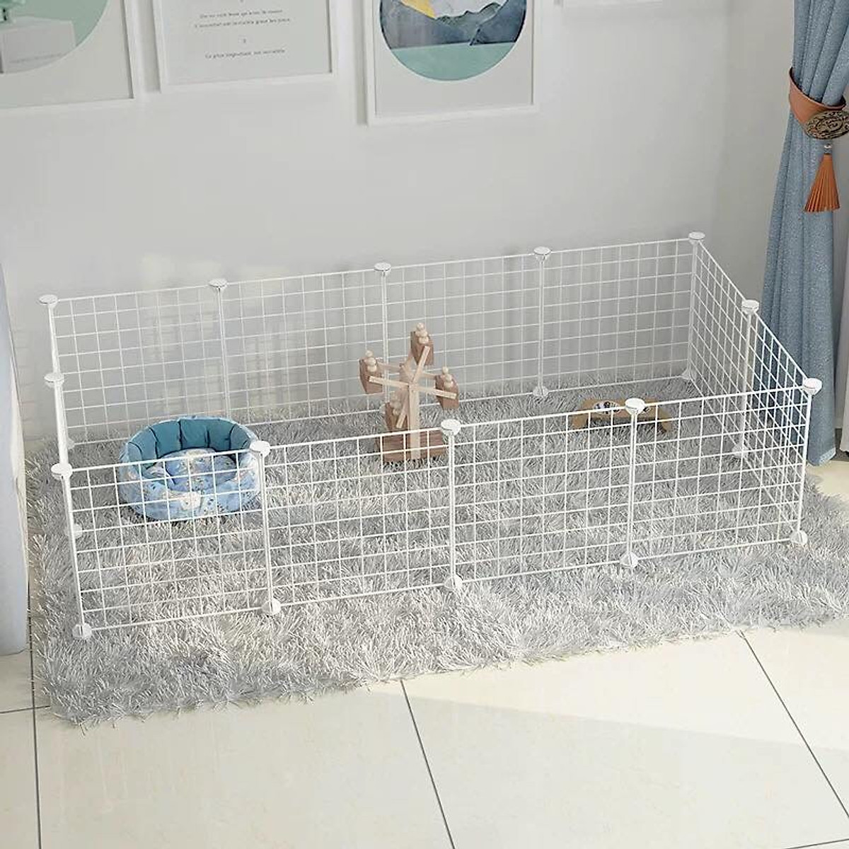 Chuồng quây thú cưng 12 Tấm ghép 24 chốt