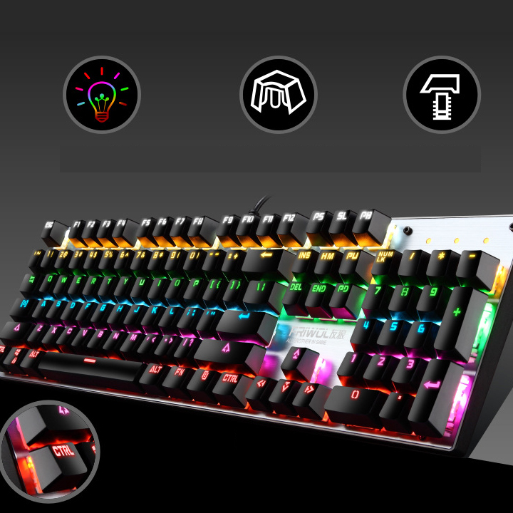 Bàn phím cơ friwol gt-30 rgb blue switch - vl