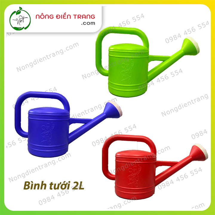 Bình Tưới Cây Vòi Sen (Ô Dòa) 2 Lít -Tùy chọn 3 màu - Chất liệu nhựa cao cấp, gọn, nhé, tiện lợi, bền khi sử dụng - Dùng tưới rau, hoa kiểng VTNN Nông Điền Trang