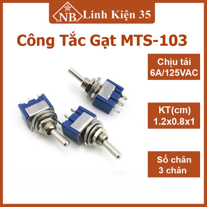 Công tắc gạt mts-103 3a/250v 6a/125v, công tắc đảo chiều động cơ