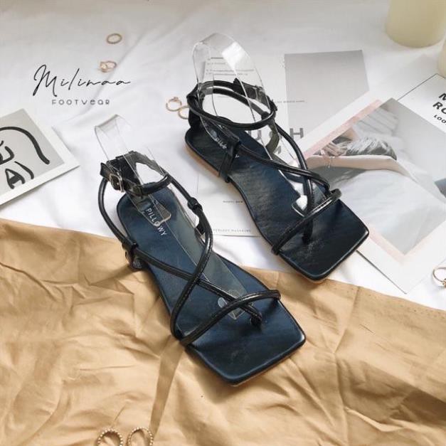 [HCM]SANDAL NỮ DÂY NGANG MÃNH XỎ NGÓN VÒNG CỔ KHOÁ GÀI SD-0283