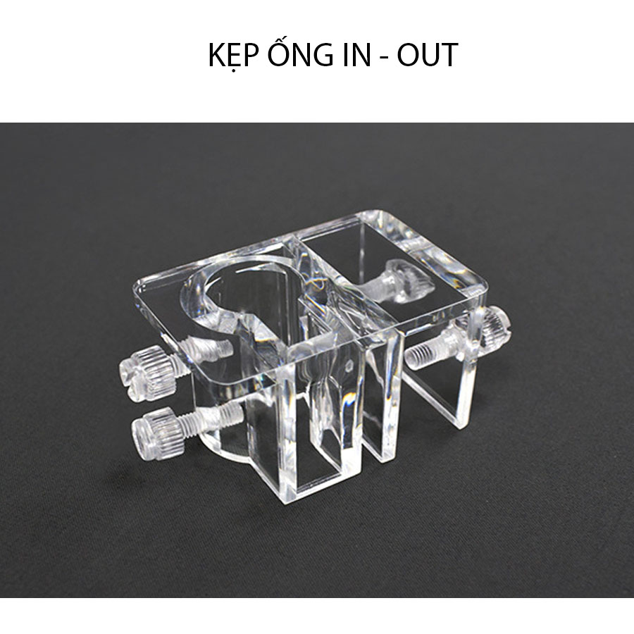 Kẹp ống in out Mica - Kẹp giữ ống in out bể thủy sinh ,bể cá hồ cá cảnh