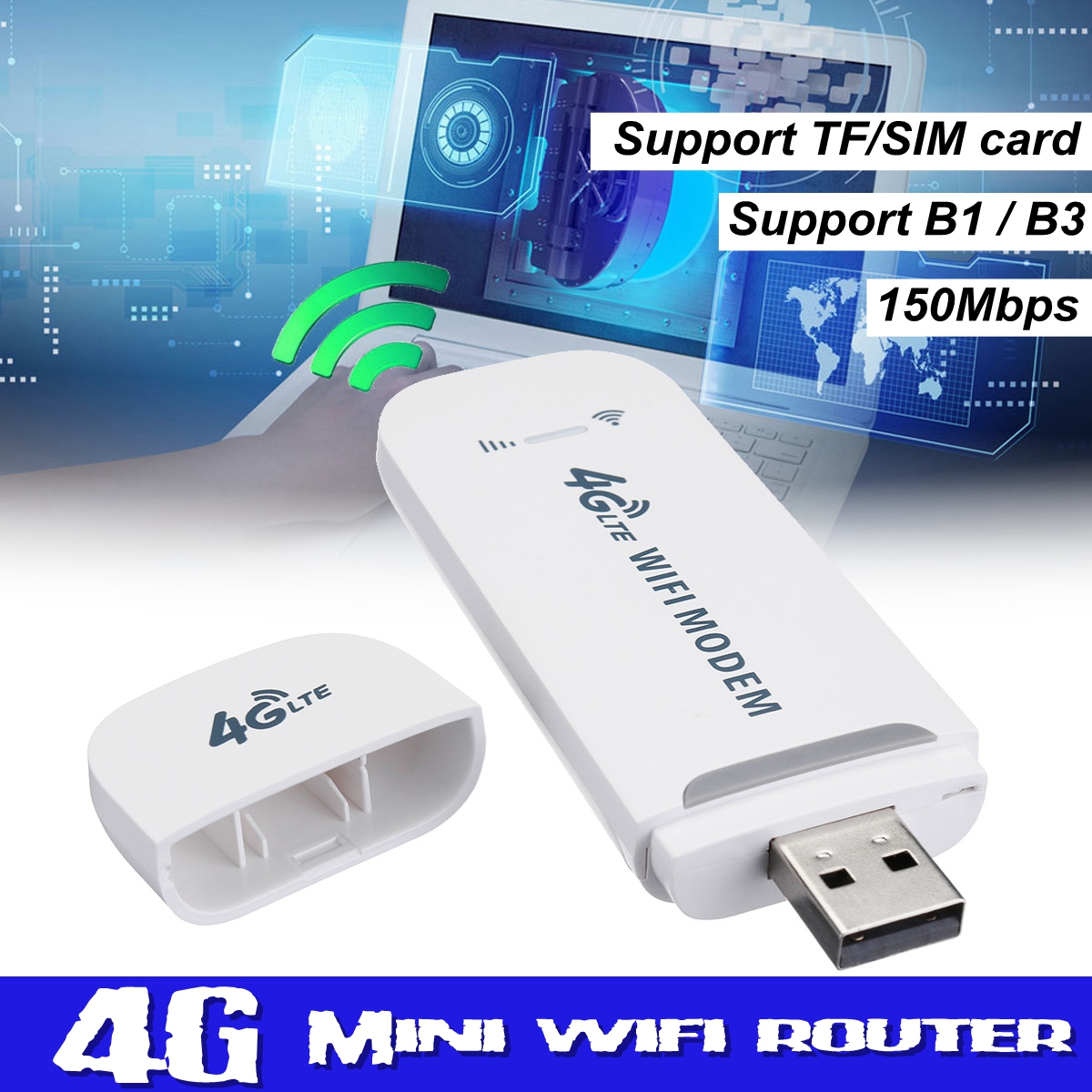 Usb wifi 4g lte dongle - thiết bị usb phát wifi từ sim 4g - tốc độ cao tới 150mbps - bảo hành lỗi 1 đổi 1