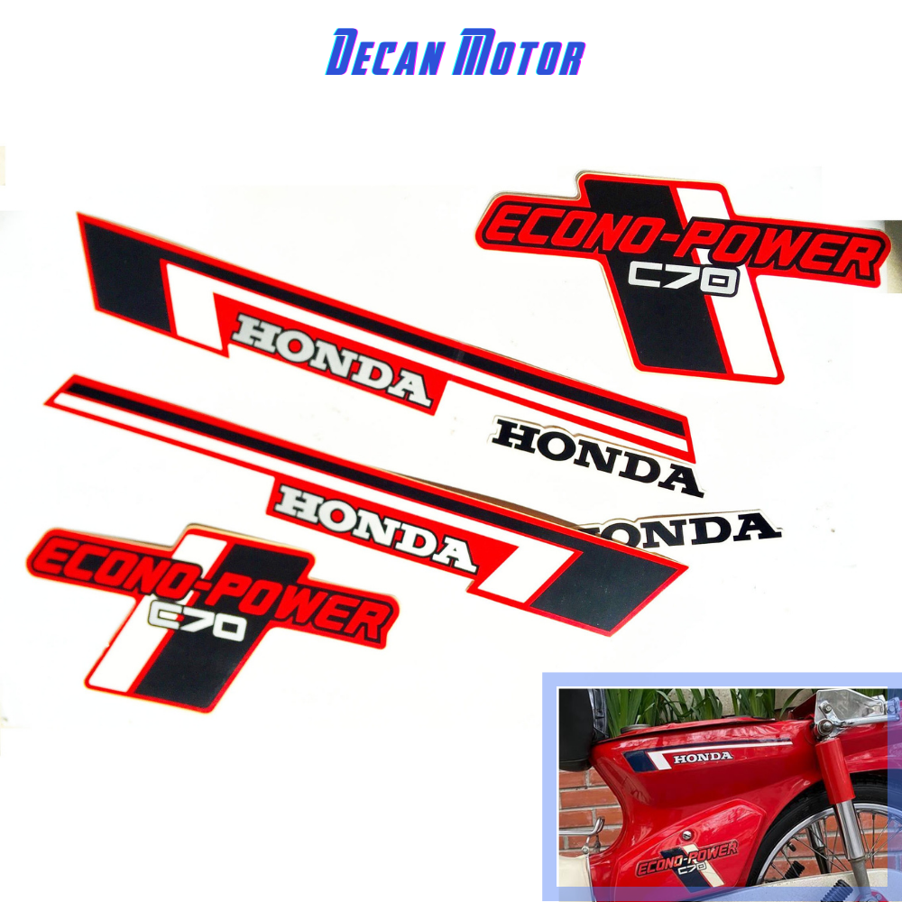 Tem dán xe cub Honda DD 70, tem xe dd chất liệu 3 lớp bền đẹp, không hề phai màu
