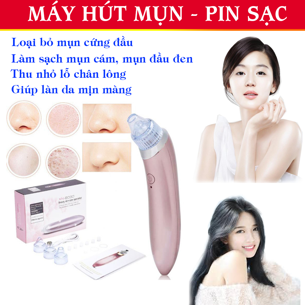 Máy Hút Mụn Đầu Đen, May Hut Mun, Máy Hút Mụn Ẩn Dưới Da, May Hut Mun Dau Den.[HÀNG NHẬP KHẨU] LOẠI BỎ MỤN, TÁI TẠO DA, SE KHÍT LỖ CHÂN LÔNG. GIAO HÀNG TOÀN QUỐC + TẶNG KÈM 01 KHUYÊN MÓC ĐIỆN THOẠI.