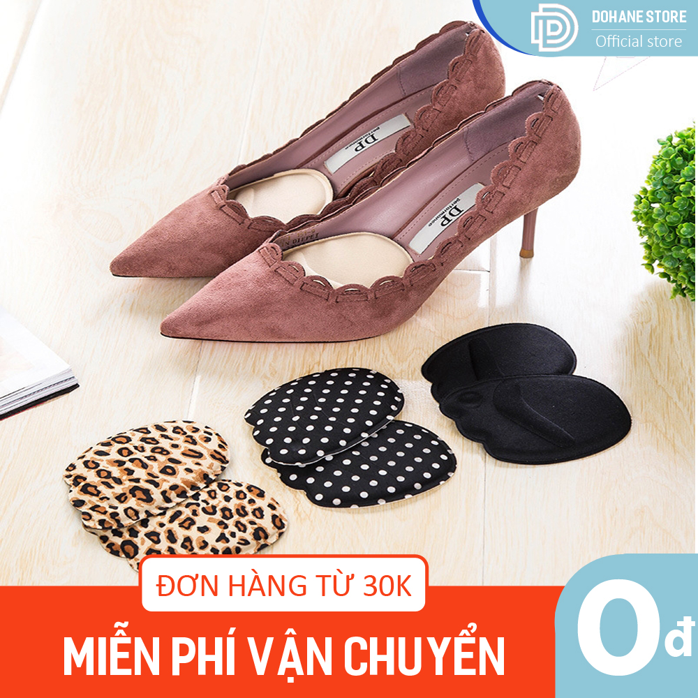 Bộ 2 miếng lót mũi giày cao gót 4D, chất liệu vải mềm, êm chân thoáng khí, chống đau chân, chống trượt đa năng, tiện dụng