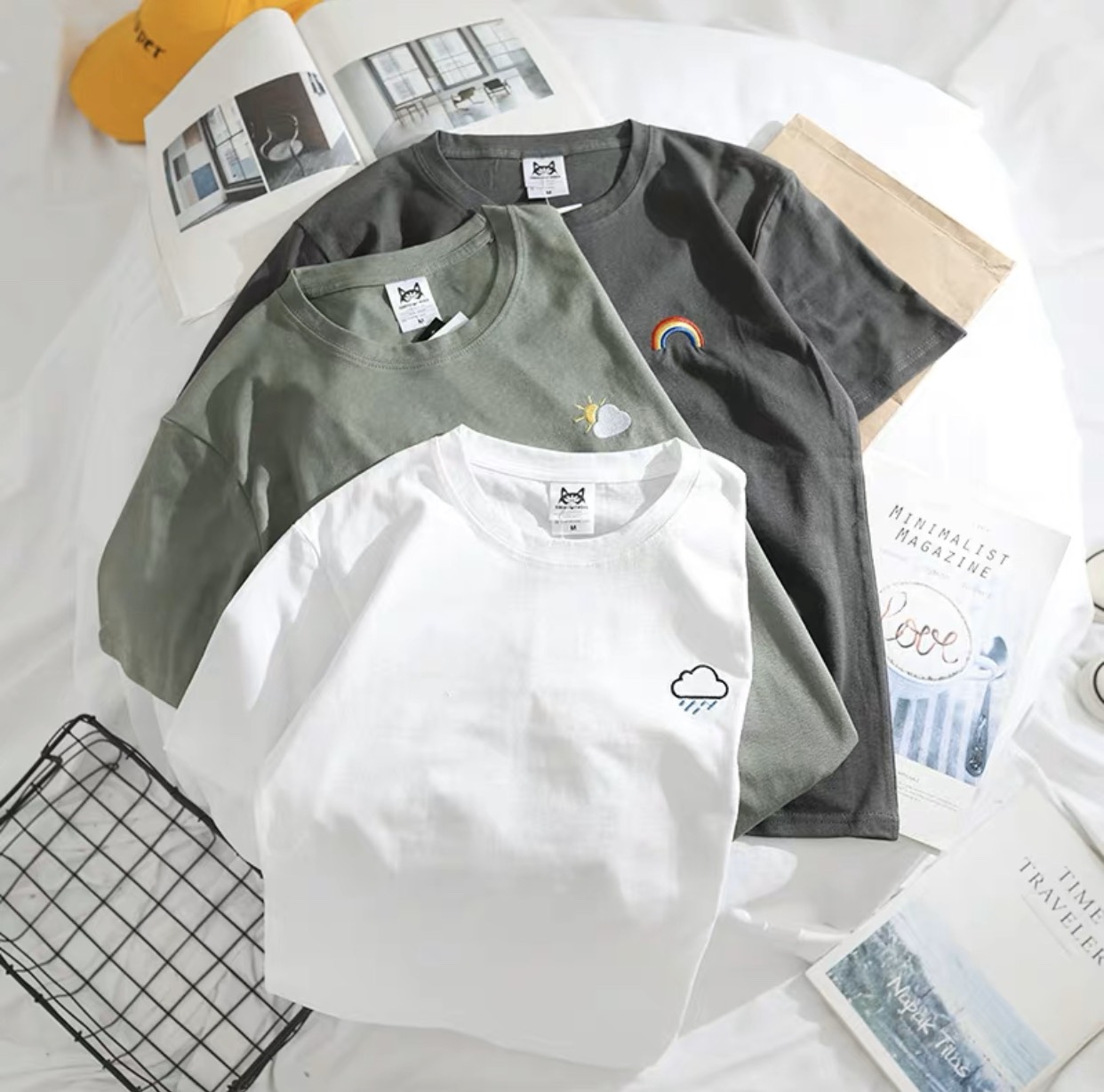 [Big sale] Áo thun thêu icon thời tiết cực xinh