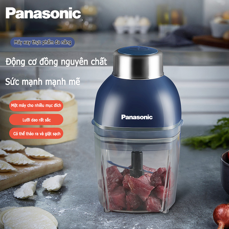 Máy xay thịt Panasonic, dung tích 500ml, 4 lưỡi dao inox sắc bén, động cơ hoàn toàn bằng đồng 200w, máy xay thịt nhanh xay thức ăn cho bé, 2 tốc độ đa năng tốc độ chậm, chế biến và nấu chín thức ăn cho trẻ em