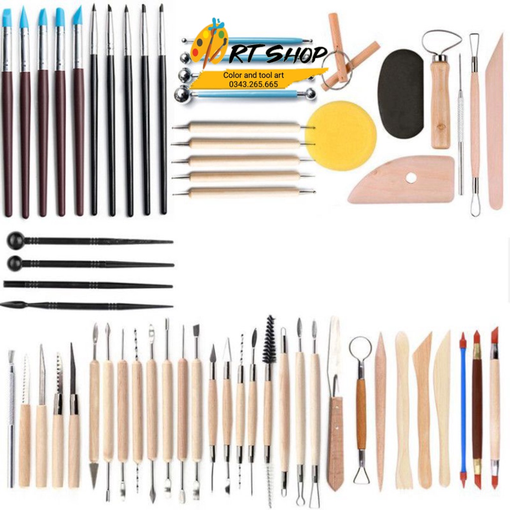 Bộ Dụng Cụ Làm Đất Sét - Bộ dụng cụ điêu khắc đất sét cơ bản, tiện lợi, dễ dàng sử dụng phù hợp với mọi loại đất sét