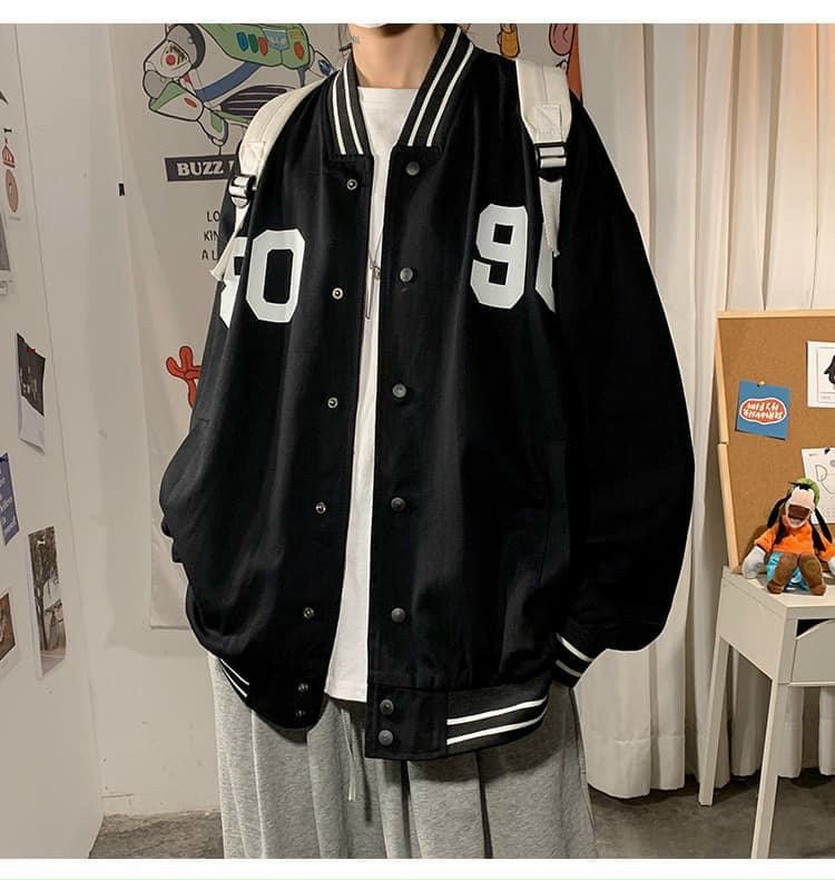 Áo khoác dù nam nữ kiểu bomber mới về chất dù in chữ 80-90 cao cấp