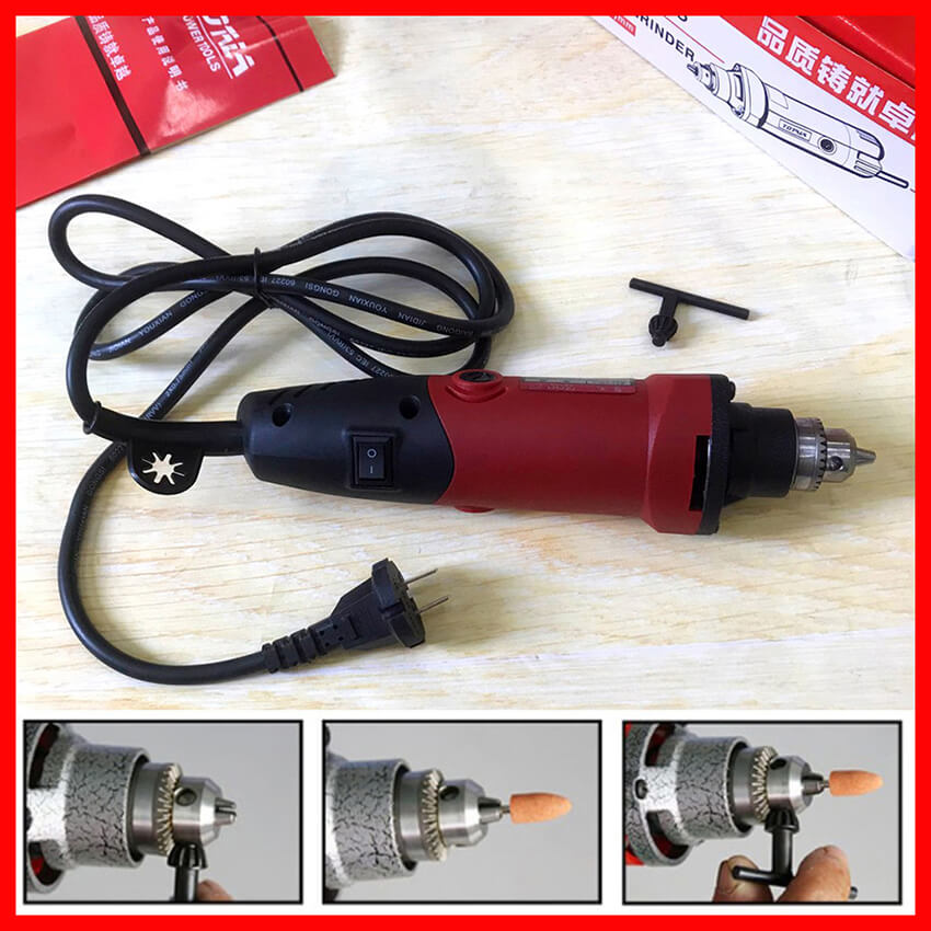 Máy mài cầm tay mài khuôn khoan cắt khắc đa năng mini, lõi đồng, 6 tốc độ điều chỉnh hỗ trợ mài khắc, đánh bóng tiện lợi
