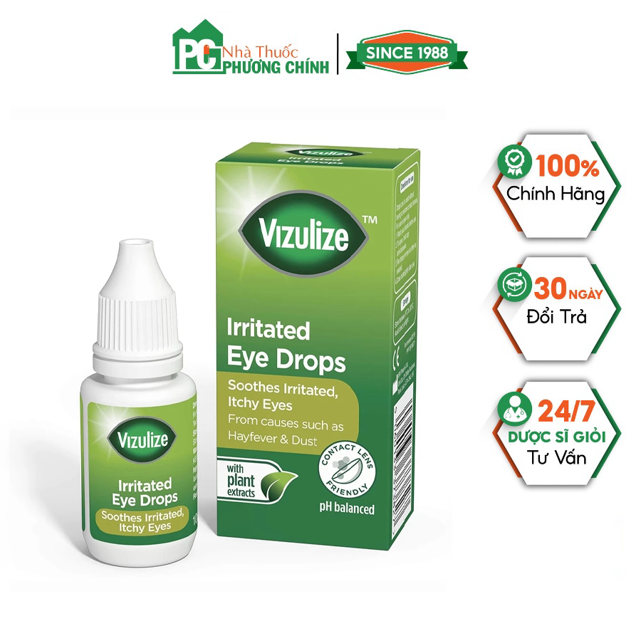 Dung Dịch Nhỏ Mắt Vizulize Irritated Eye Drops - Giảm Ngứa & Kích Ứng Mắt
