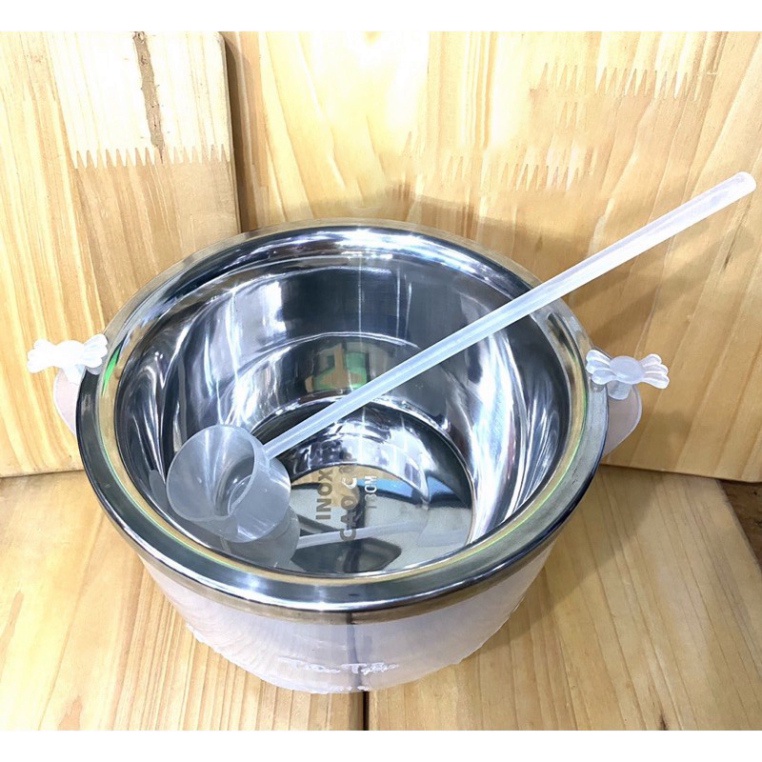 Bộ bát đựng rượu và ướp lạnh bằng inox, dụng cụ ướp lạnh trái cây và rượu bằng inox tặng kèm gáo múc 💖