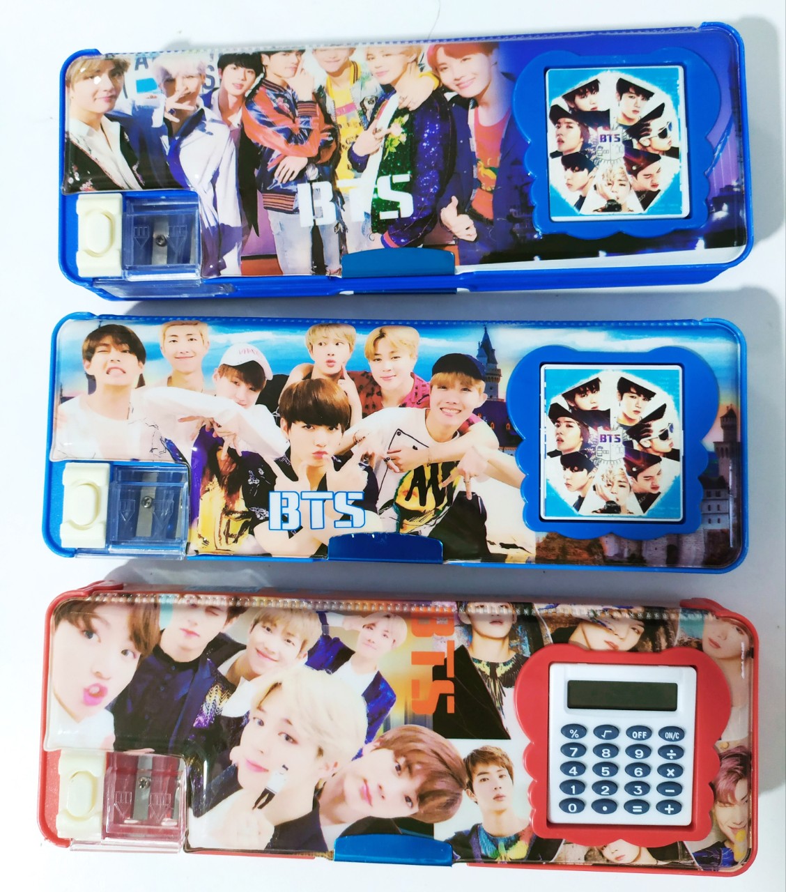 [HCM]HỘP BÚT HÍT NAM CHÂM 2 MẶT + MÁY TÍNH BTS