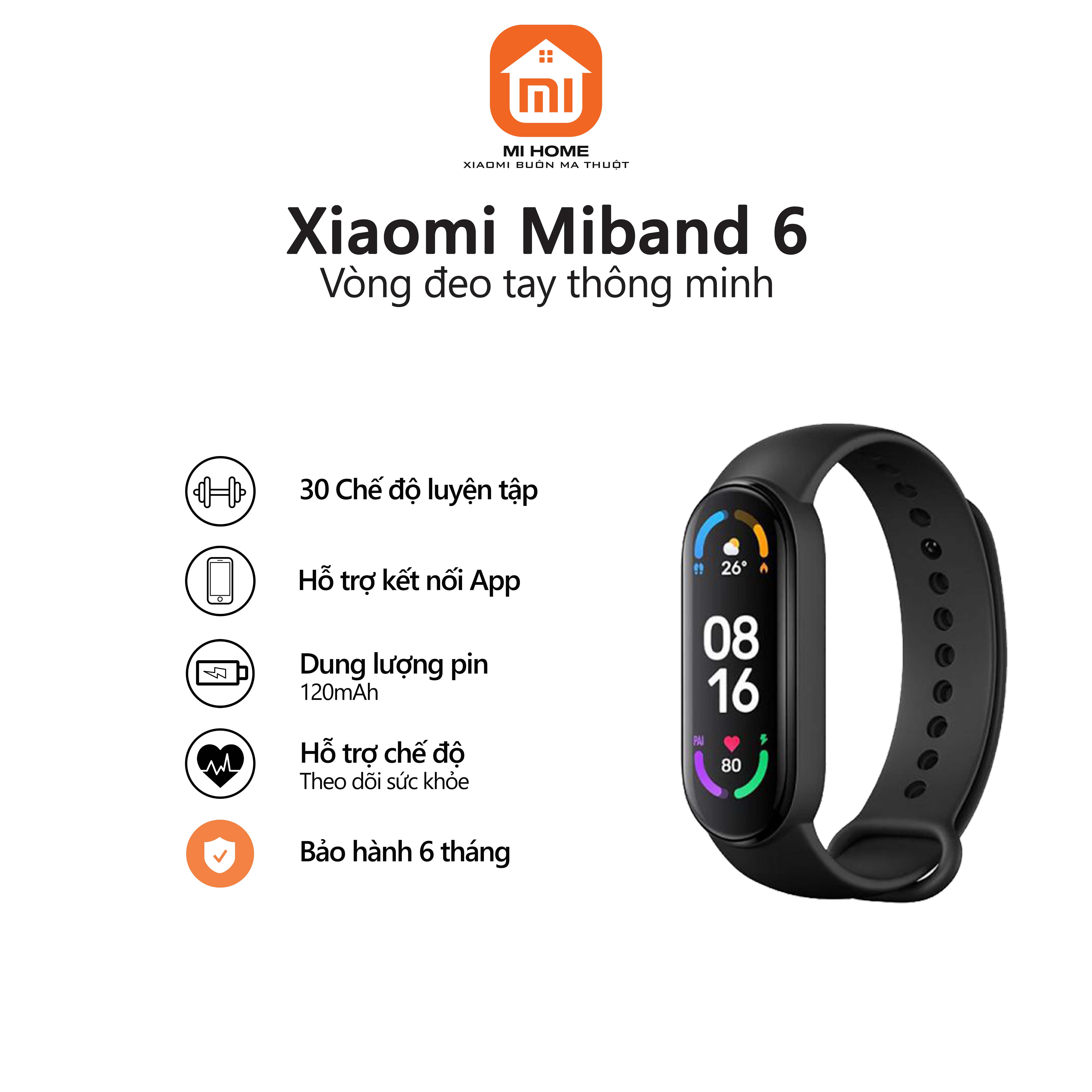 Vòng đeo tay thông minh Xiaomi MiBand 6 quốc tế