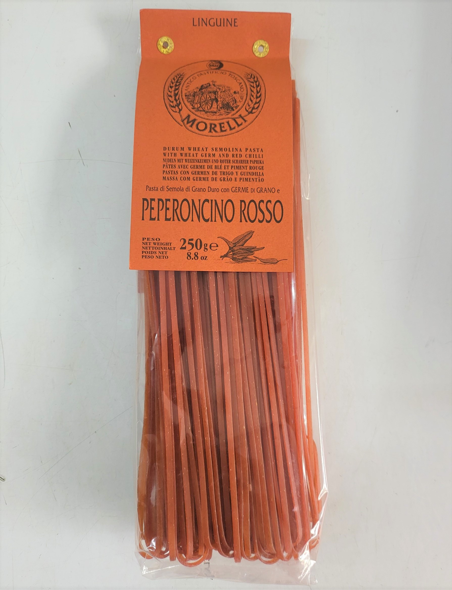 [Gói 250g – PEPERONCINO & ROSSO] MÌ Ý SỢI DẸT VỊ ỚT ĐỎ [Italia] MORELLI Linguine Peperoncino Rosso Pasta (cff)