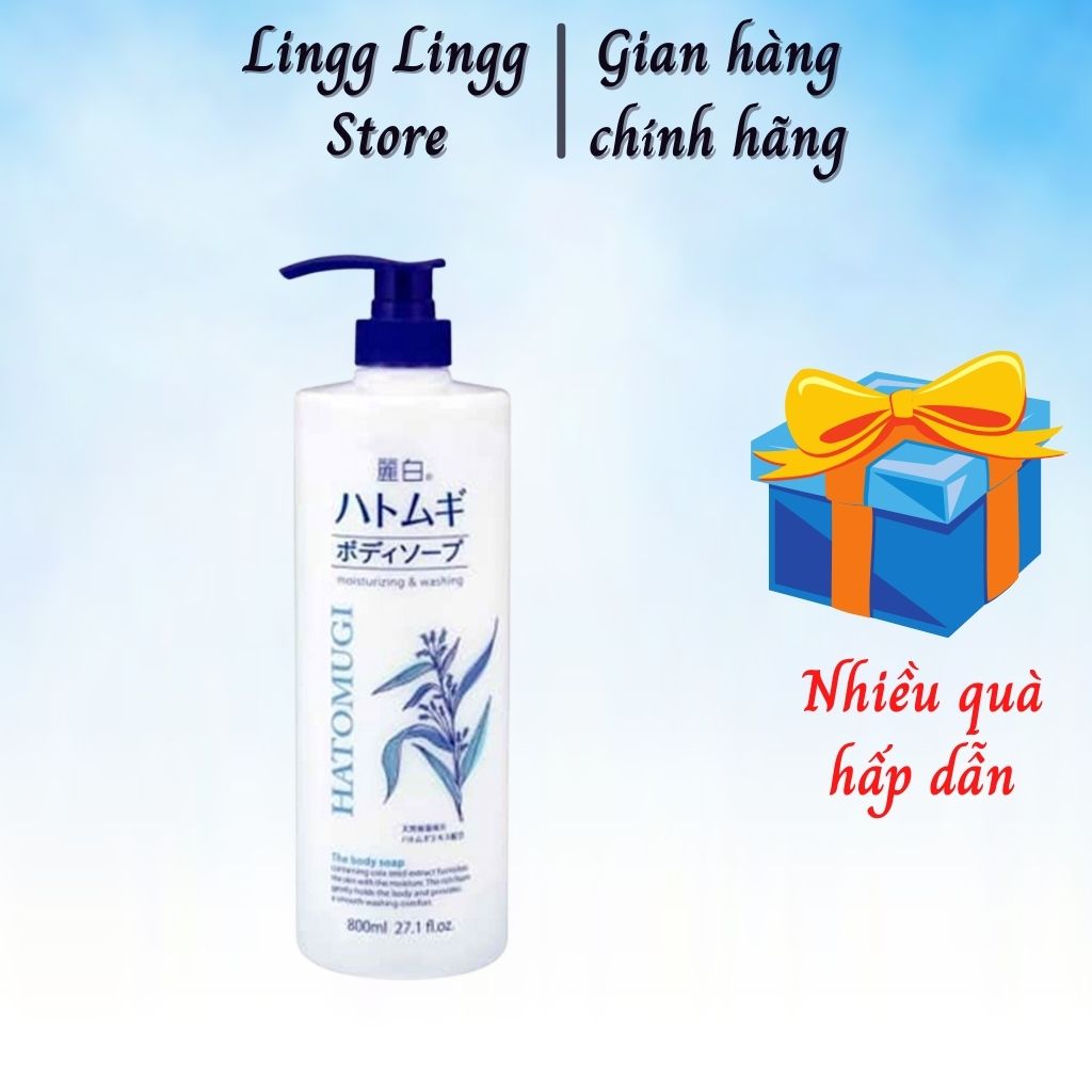 Sữa tắm trắng da ý dĩ hatomugi nhật bản 800ml