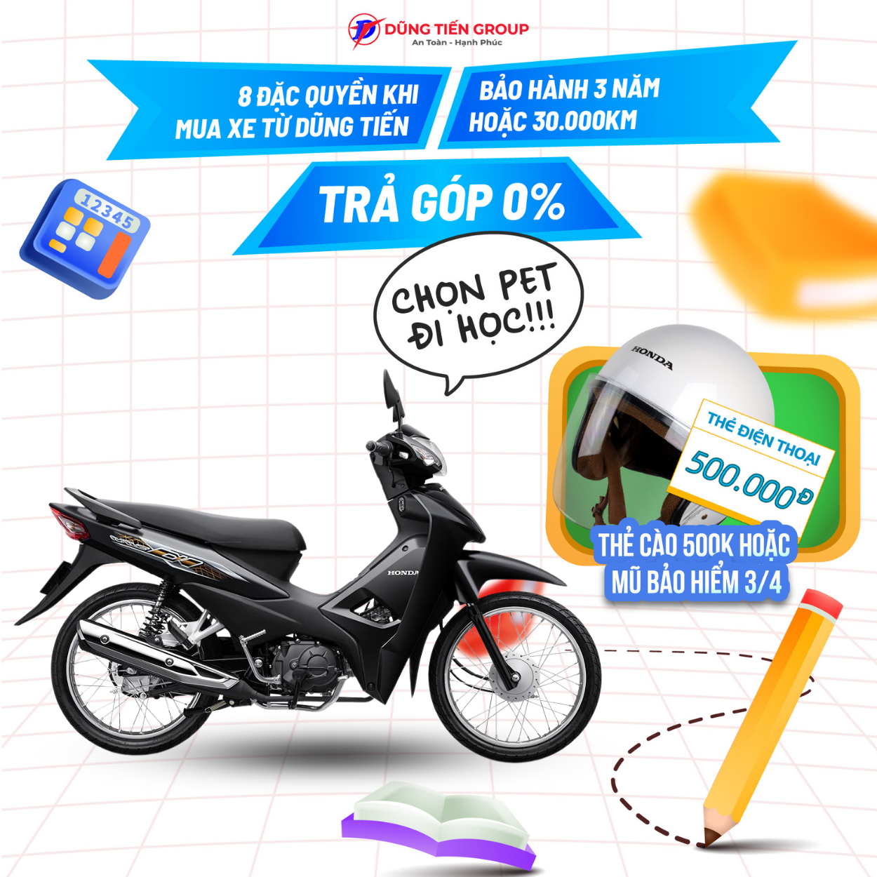 Xe Máy Honda Wave Alpha 110cc 2024 - Phiên Bản Đặc Biệt