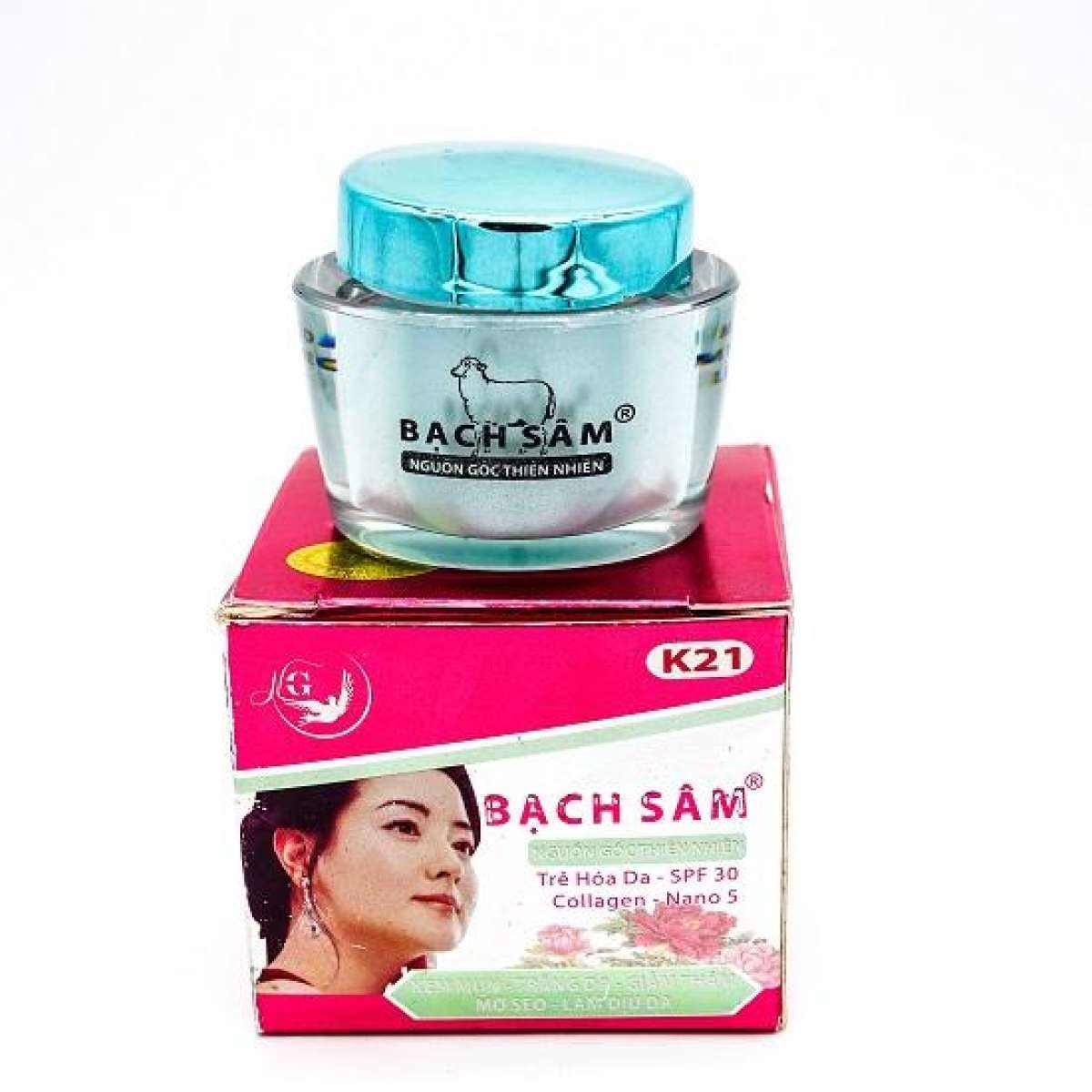 Kem mụn - trắng da - xóa thâm - liền sẹo - chống dị ứng bạch sâm k21 15g