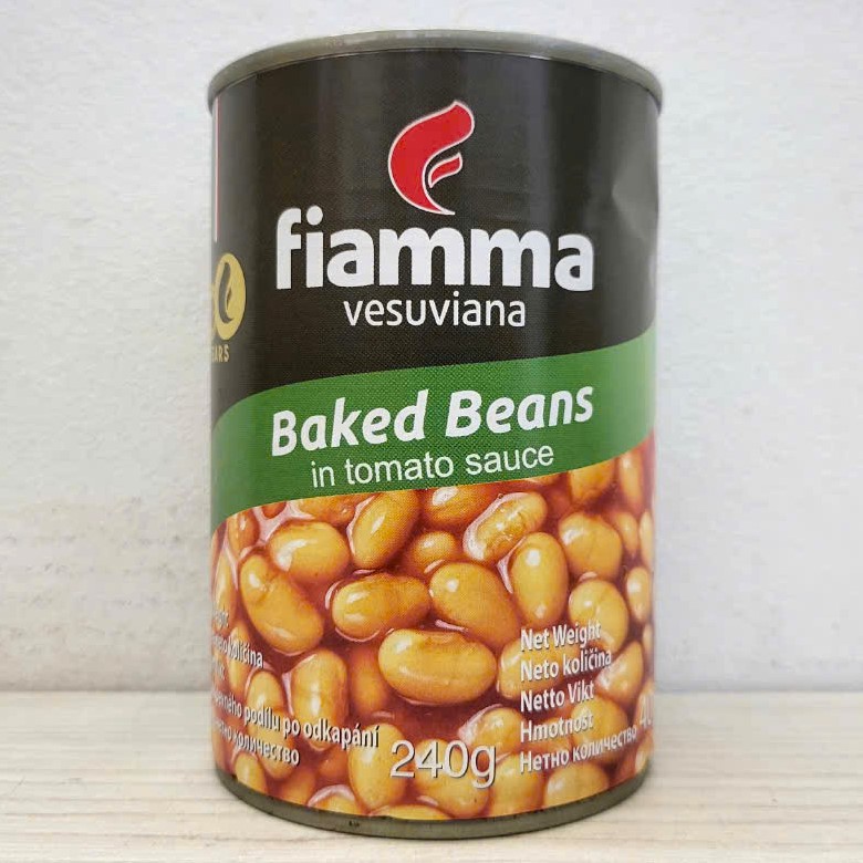 FIAMMA (Lon 400g) ĐẬU SỐT CÀ CHUA Ý VESUVIANA Baked Beans In Tomato Sauce (HALAL)