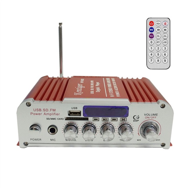 Amply nghe nhạc và hát karaoke, Ampli mini 12v, Amly mini Karaoke Kentiger HY 803, âm thanh cực đỉnh, hàng nhập khẩu