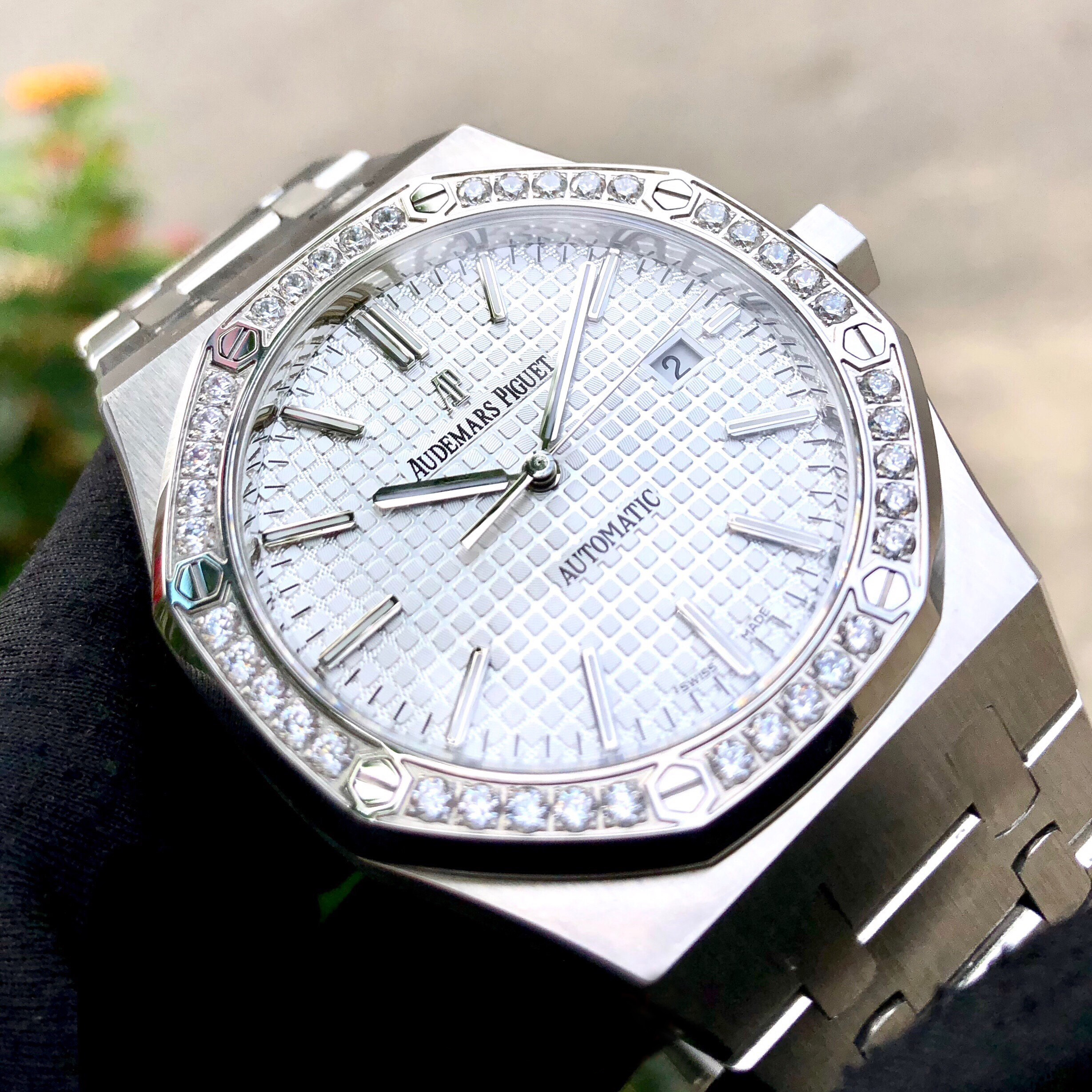 Đồng hồ Audemars Piguet Royal Oak Stainless Steel White Diamond 41mm Steel