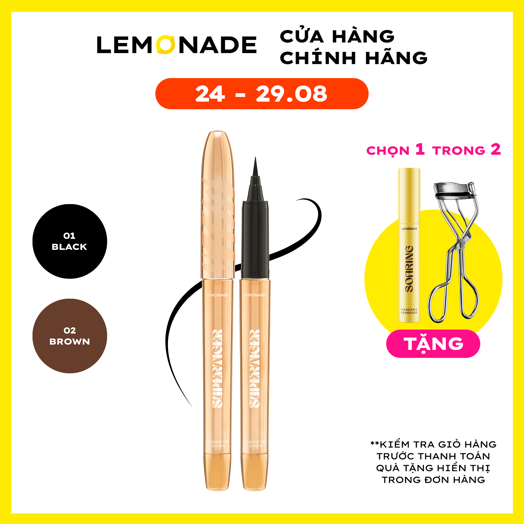 Bút kẻ mắt siêu mảnh Lemonade SuperTiger Micro Eyeliner 1g