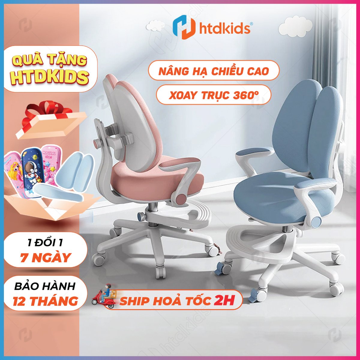 Ghế ngồi học chống gù giúp con có tư thế ngồi lành mạnh chuẩn khoa học