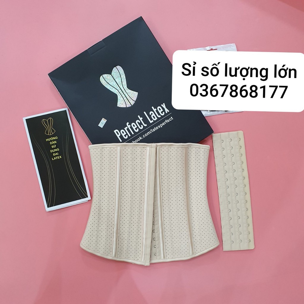 (kèm nới) Đai nịt bụng latex 25 xương thông hơi chuẩn Hy Lạp