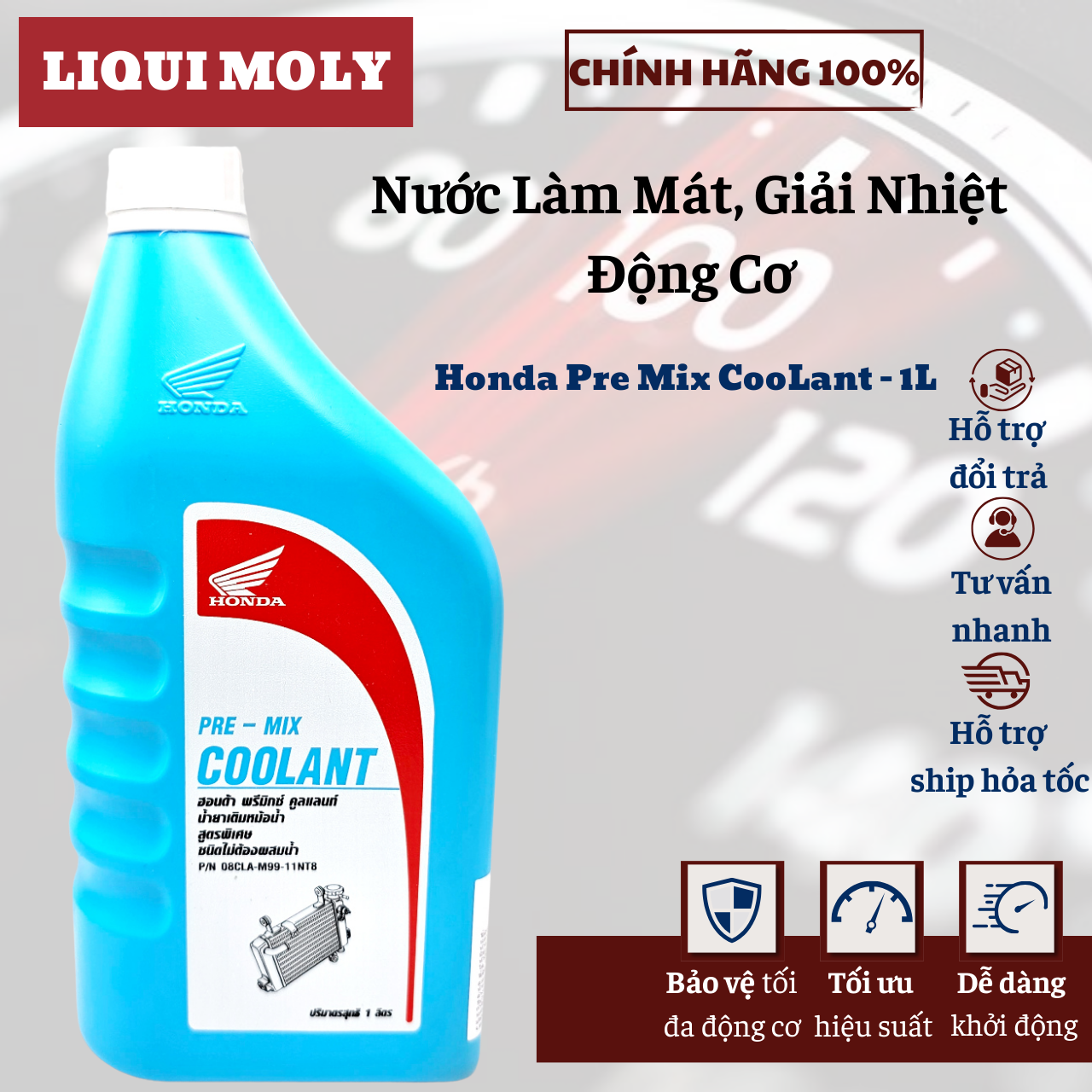Nước làm mát xe máy Honda Thái Lan 1 lít Pre-mix