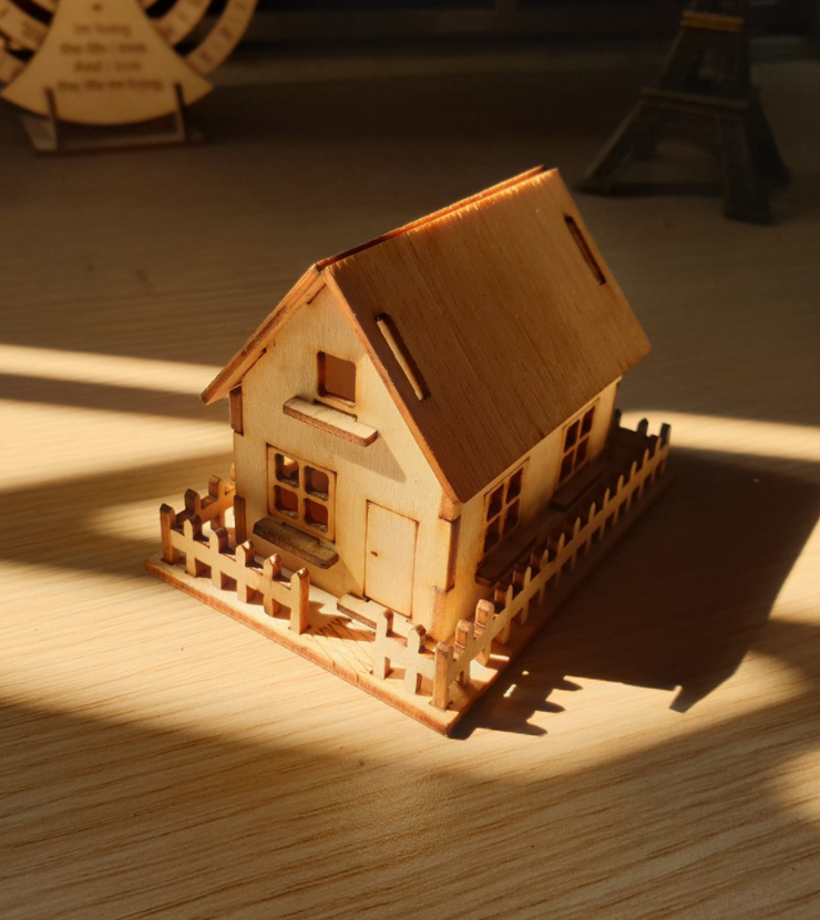 Nhà gỗ mini decor trang trí bàn học, bàn làm việc. văn phòng, quà tặng lưu niệm