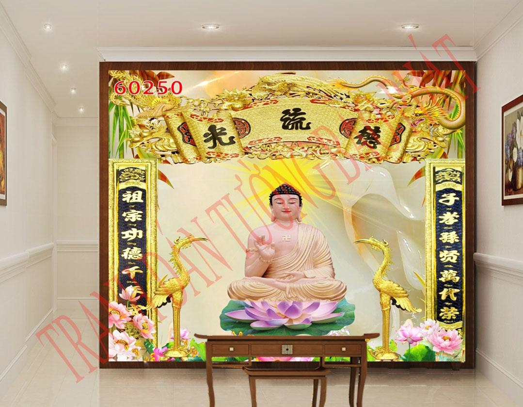 Tranh Dán Tường 3D,Tranh Phòng Thờ, Đức Phật , 250