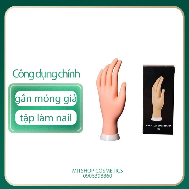 Bàn tay giả silicon học làm nail cho học viên