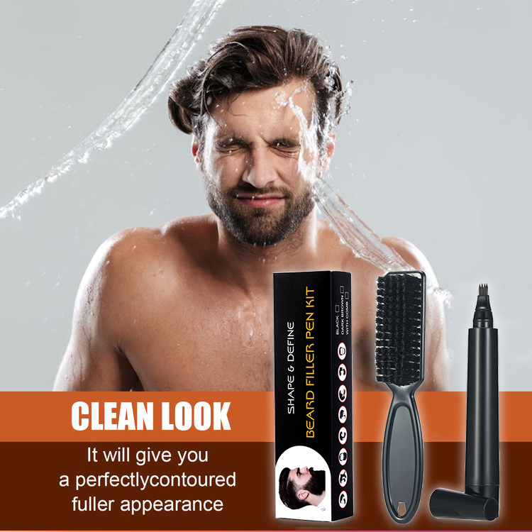 aomulei Beard Filler Pen Waterproof and Sweatproof Beard Pencil