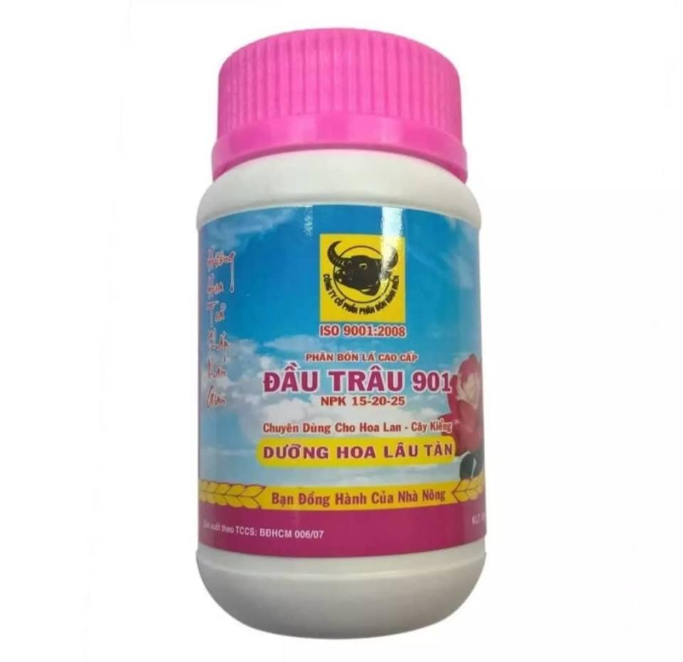 Phân bón lá đầu trâu 901 100gr dưỡng hoa lâu tàn phan bon la dau trau