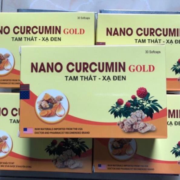 Viêm loét dạ dày Nano Curcumin Gold tam thất xạ đen hộp 30 viên, cam kết sản phẩm đúng mô tả, chất lượng đảm bảo