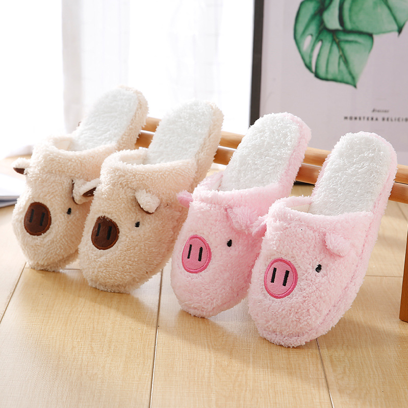 DÉP ĐI TRONG NHÀ HÌNH HEO CUTE CHO NAM NỮ - DÉP BÔNG MANG TRONG NHÀ CHỐNG TRƯỢT, ĐẾ CAO SU CHỐNG THẤM, BẢO VỆ GÓT CHÂN