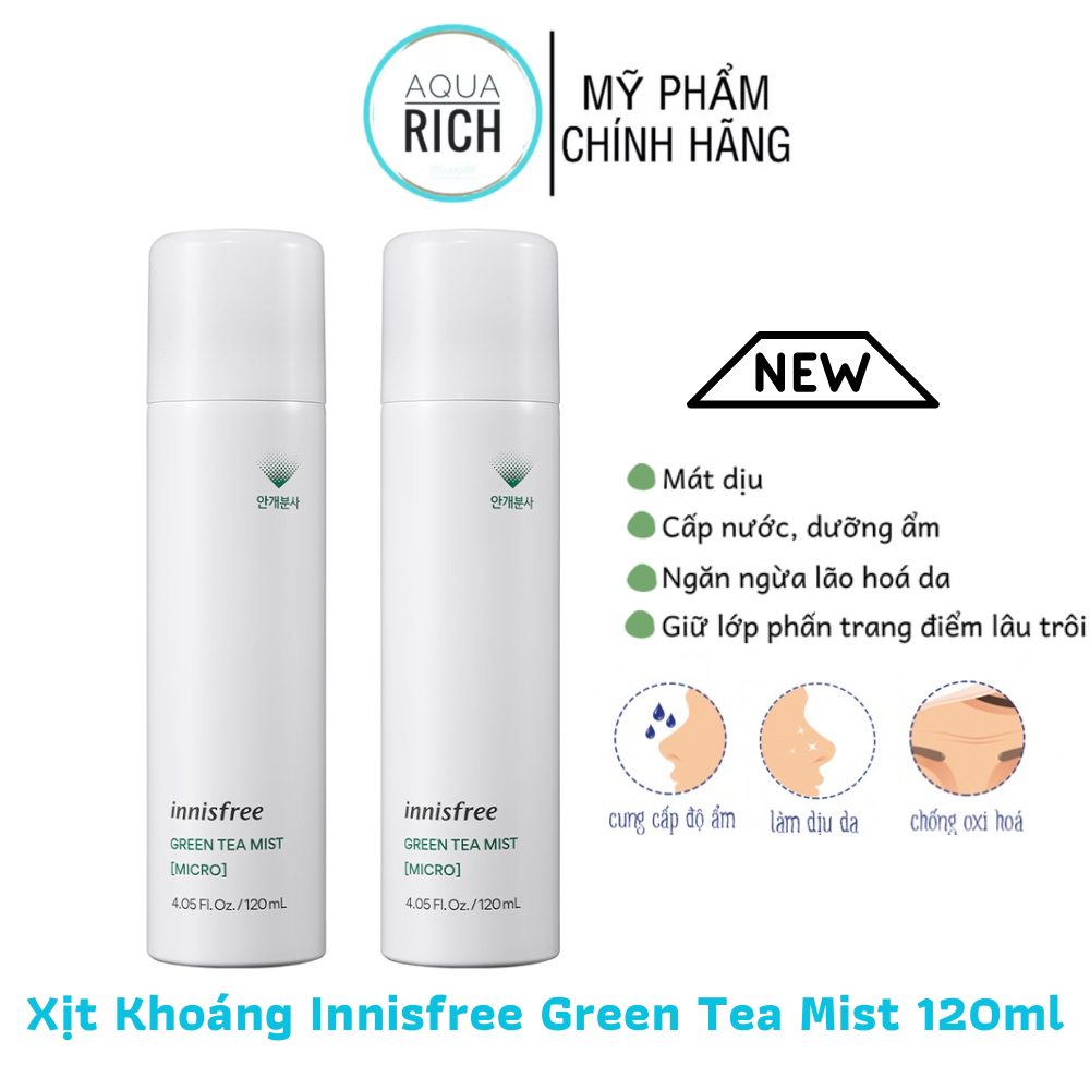 Xịt Khoáng Dưỡng Ẩm INNISFREE Trà Xanh Green Tea Mist Micro 120ml