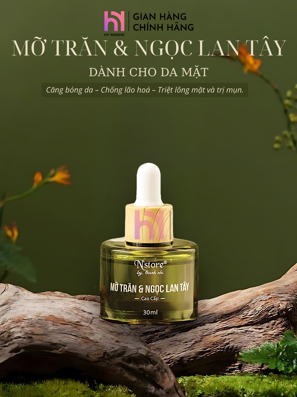 Mỡ Trăn Ngọc Lan Tây HYWAXING Dành Cho Da Mặt Giảm Mụn Mờ Thâm Cải Thiện Sẹo