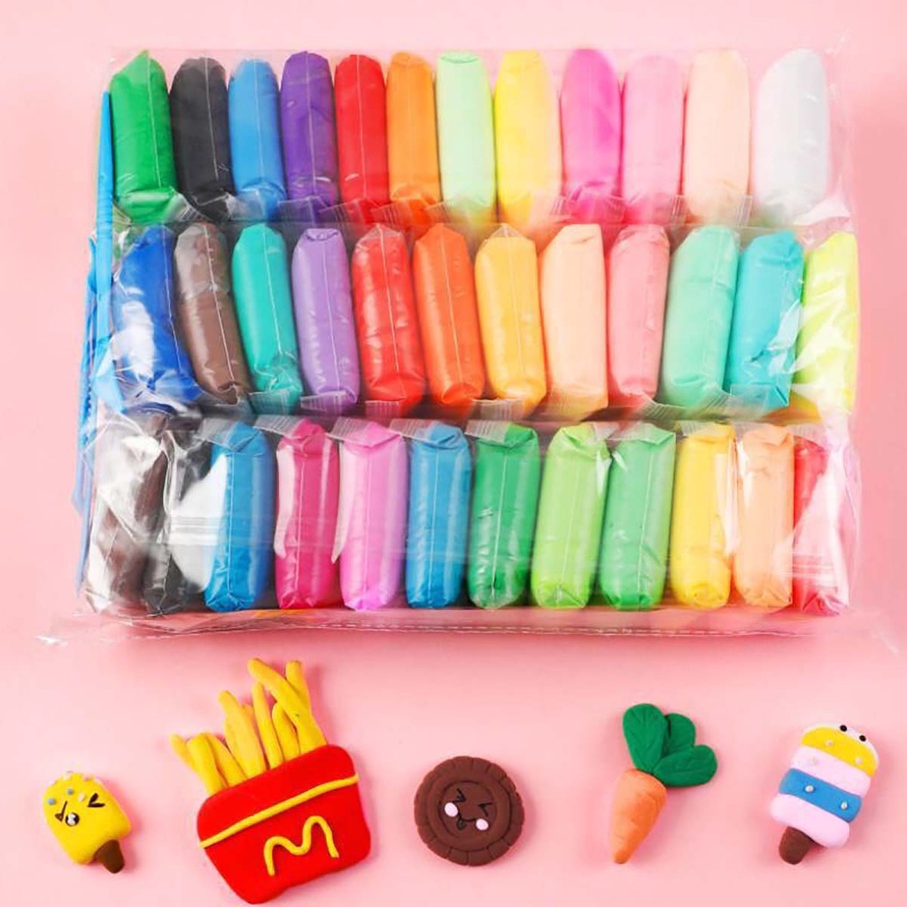Set 36 màu đất sét nặn tự khô dễ thương