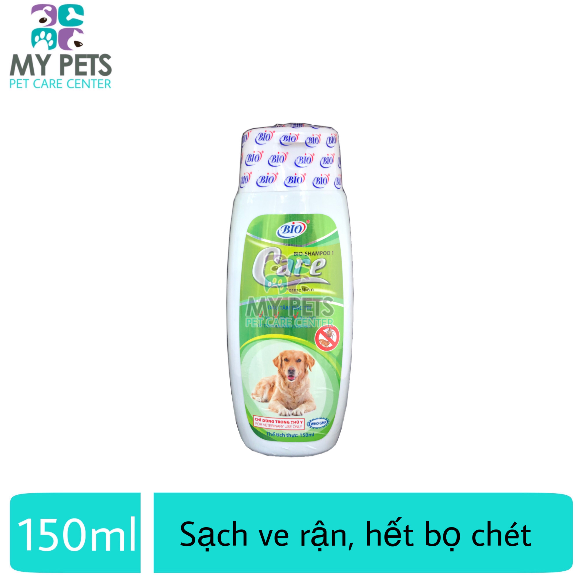 Sữa tắm diệt ve ghẻ rận tai cho chó mèo - Bio Care 150ml